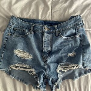 High Rise Jean Shorts